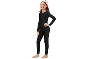 Arshiner Thermal Underwear for Kids Long Johns Girls Base Layer Top and Bottom Set