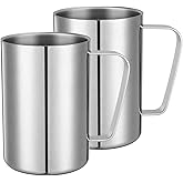 luvtree 500ml Insulated 304 Stainless Steel Coffee Mug, Double-Wall Vacuum Travel Tumbler, Shatterproof for Camping, Office, and Outdoor - Durable, Perfect for Hot and Cold Drinks (Set of 2)