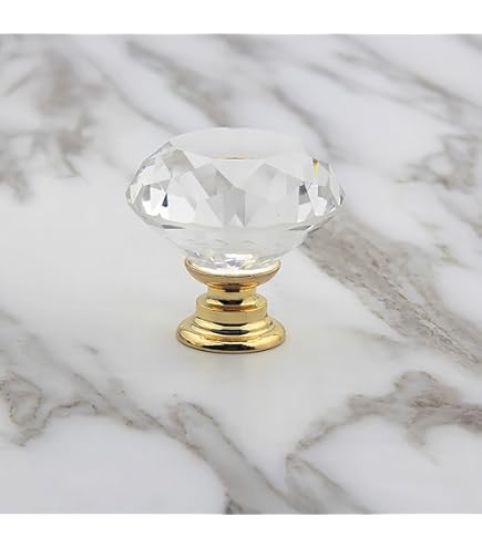 Brushed Gold Crystal Cabinet Knobs Cabinets Knob, 16 Pack Flower Vintage  Glass Clear Crystal Small Pull For Closet Dresser Drawers Cupboard Wardrobe  Solid Alloy Retro Pulls Old Fashioned Drawer Handle - Amazon.com