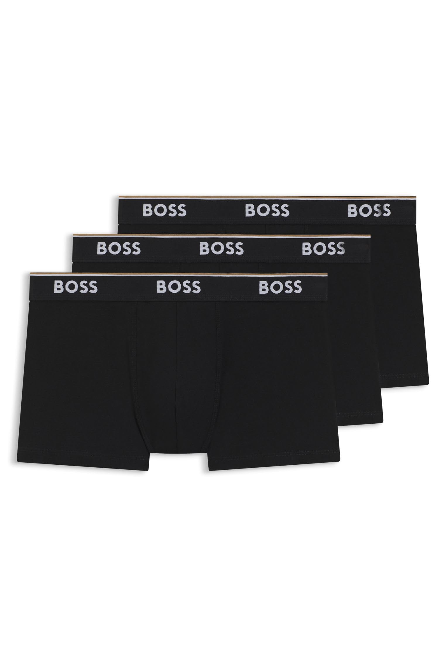 BOSS Hugo Herren Trunk 3p Co/EL Boxershorts, New - Black1, XL