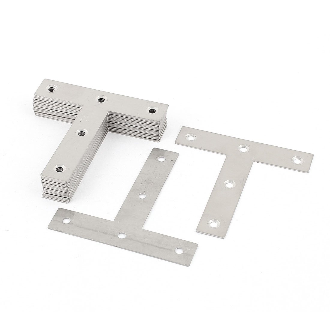 Sourcingmap Flat T Shape Stainless Steel Corner Braces Angle Brackets 20pcs