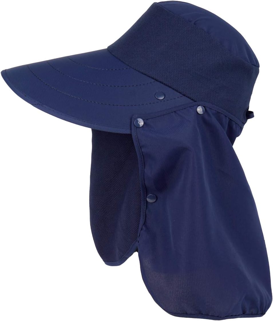 Womens Sun Hats Neck Flap Large Brim UV Protection Foldable Fishing Hiking Cap Summer Travle Beach Hats