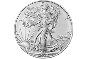 GENERIC 2024 - American Silver Eagle .999 Fine Silver with Our Certificate of Authenticity Dollar US Mint Uncirculated