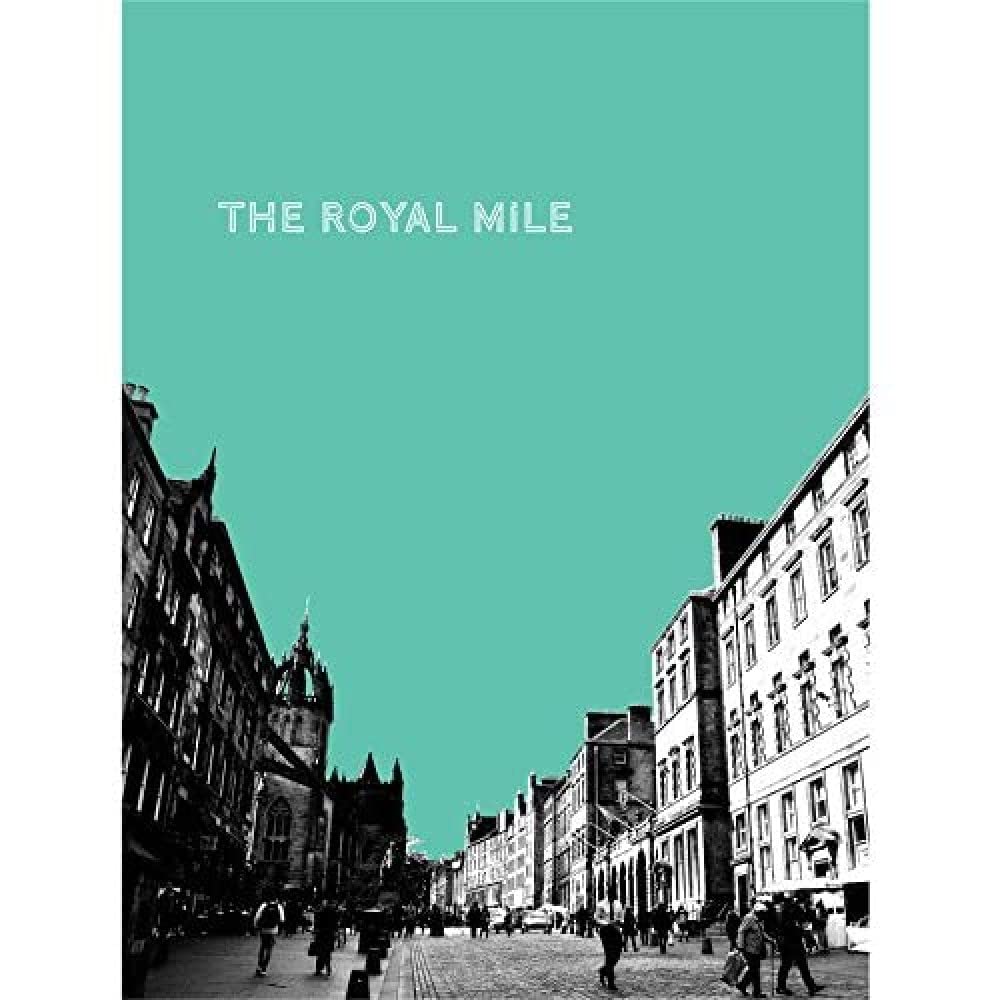 Wee Blue Coo Royal Mile Edinburgh Scotland Famous Street Teal Canvas Art Print