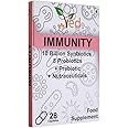 Ved Immunity Complex Probiotics and Prebiotics Complex - 10 Billion CFU - 20 Live Bacterial Cultures - 28 Probiotic Complex- Lactobacillus Plantarum, Casei.
