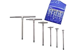 raseparter 5/16In - 6In Precision Telescoping Gage Set, T-Bore Hole Gauges w/Pouch (6 PCS)