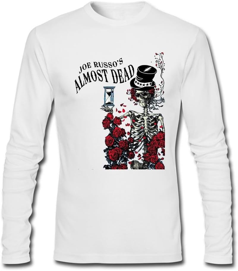 VEBLEN Men's Joe Russo's Almost Dead Long Sleeve Cotton T Shirt