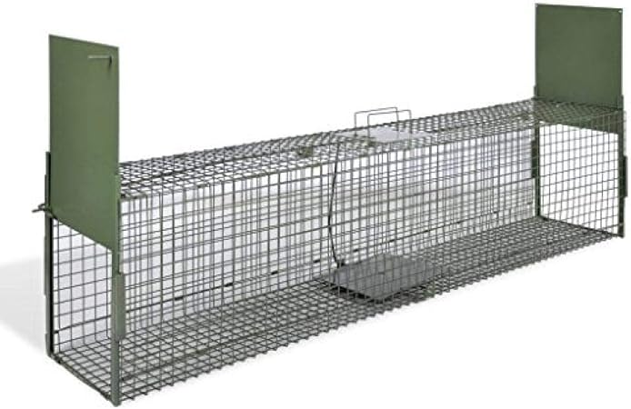 Wscmd Piege A Animaux Piege A Chat Piege A Chat Piege A Martre En Acier Avec 1 Porte Pour Chat Lapin Cochon D Inde Amazon Fr Jardin