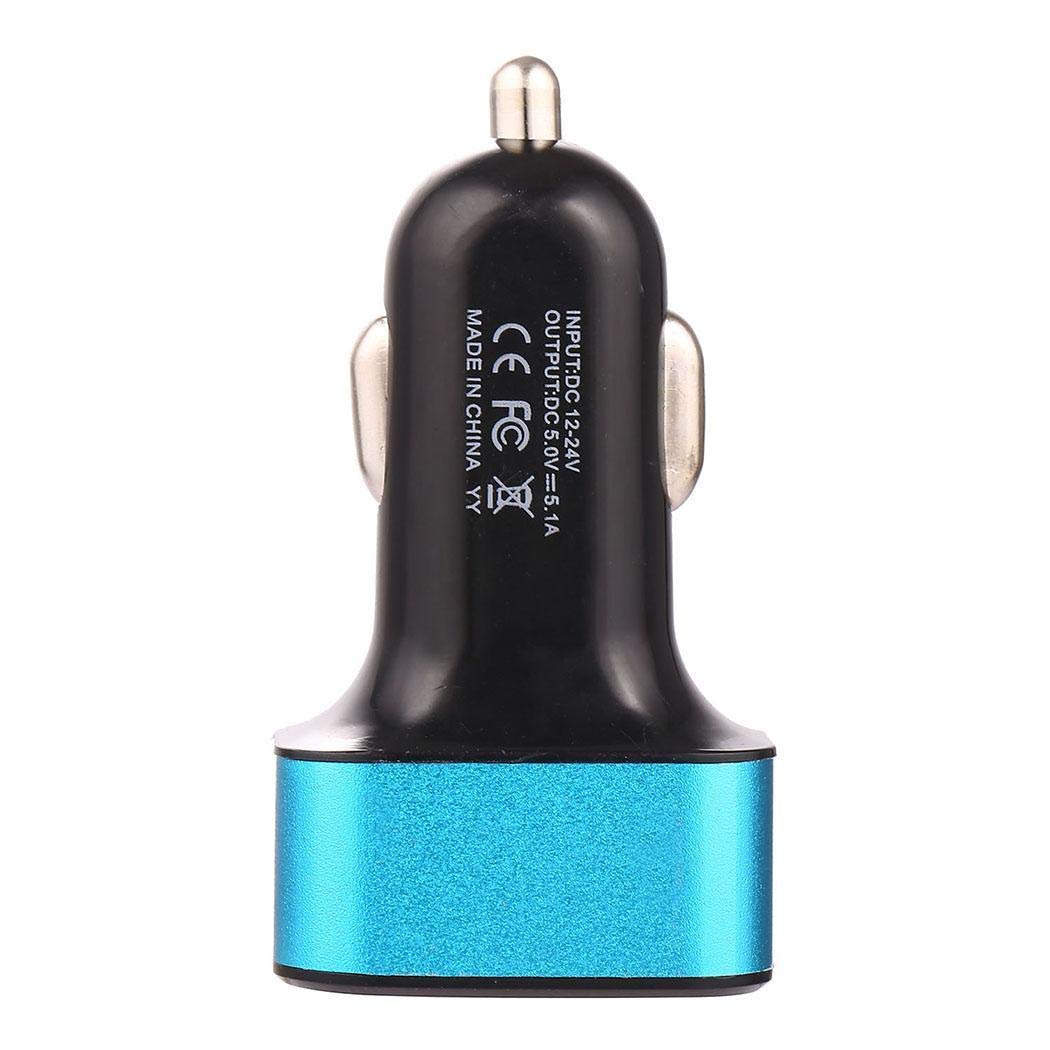 Pinsparkle 2pcs 60% Code Car Charger Mobile Phone 3 Ports USB Fast Charging Adapter for Smart Phones Car Chargers