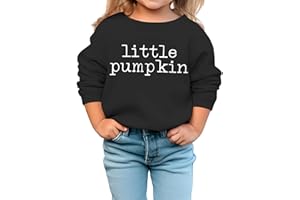 GLIGLITTR Toddler Baby Girls Halloween Sweatshirt Little Pumpkin Crewneck Pullover Tops Long Sleeve Outfit Shirt Fall Clothes