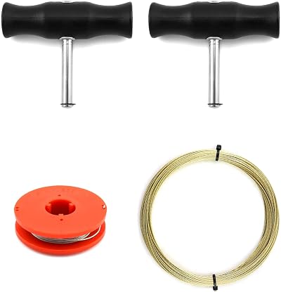 QWORK Car Windshield Removal Tool Kit with 2 Handles and 2 Wire Ropes