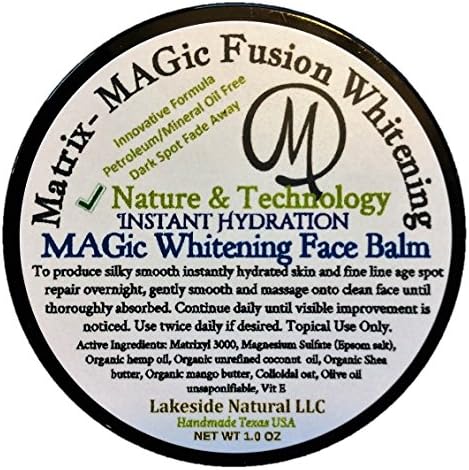Matrix - MAGic Skin Brightening Face Balm Cream with Matrixyl 3000 and Magnesium Sulfate (Epsom Salt). All Natural Therapy for Mature Skin with Uneven Tone and Age Spots - Free Jar of Target Treatment