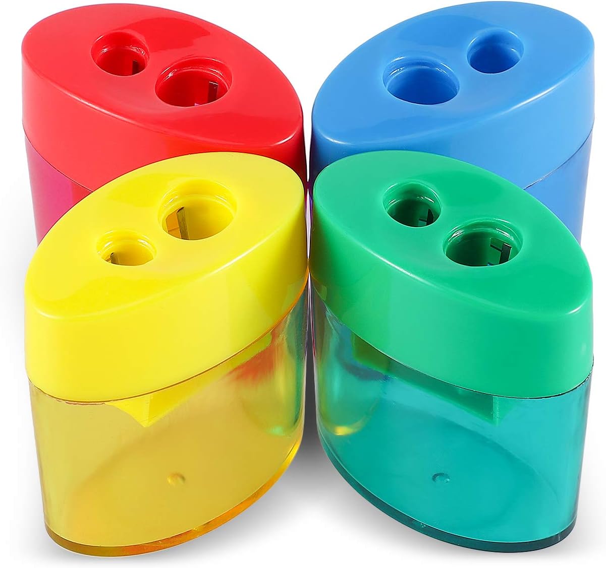 KIDMEN 2 Holes Pencil Sharpener, Pencil Sharpener for Kids, Pencil Sharpener Handheld-12 PACK : Office Products