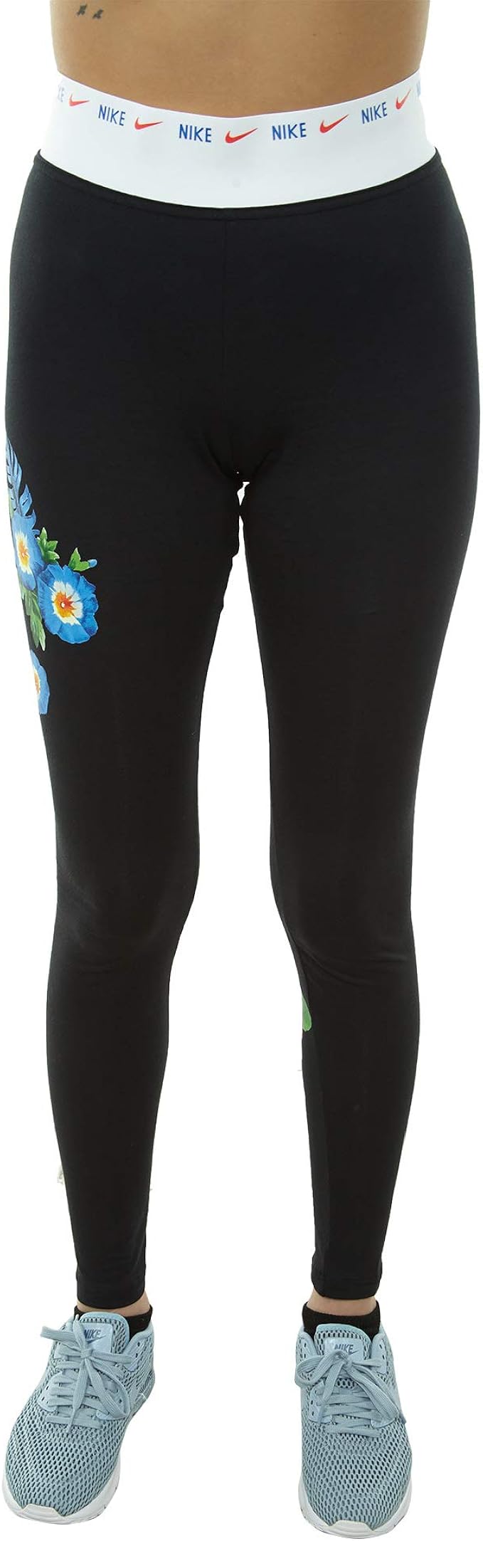 Amazon Co Jp ナイキ レディース 花柄プリント グラフィック アスレチックレギンス ブラック Xs 服 ファッション小物
