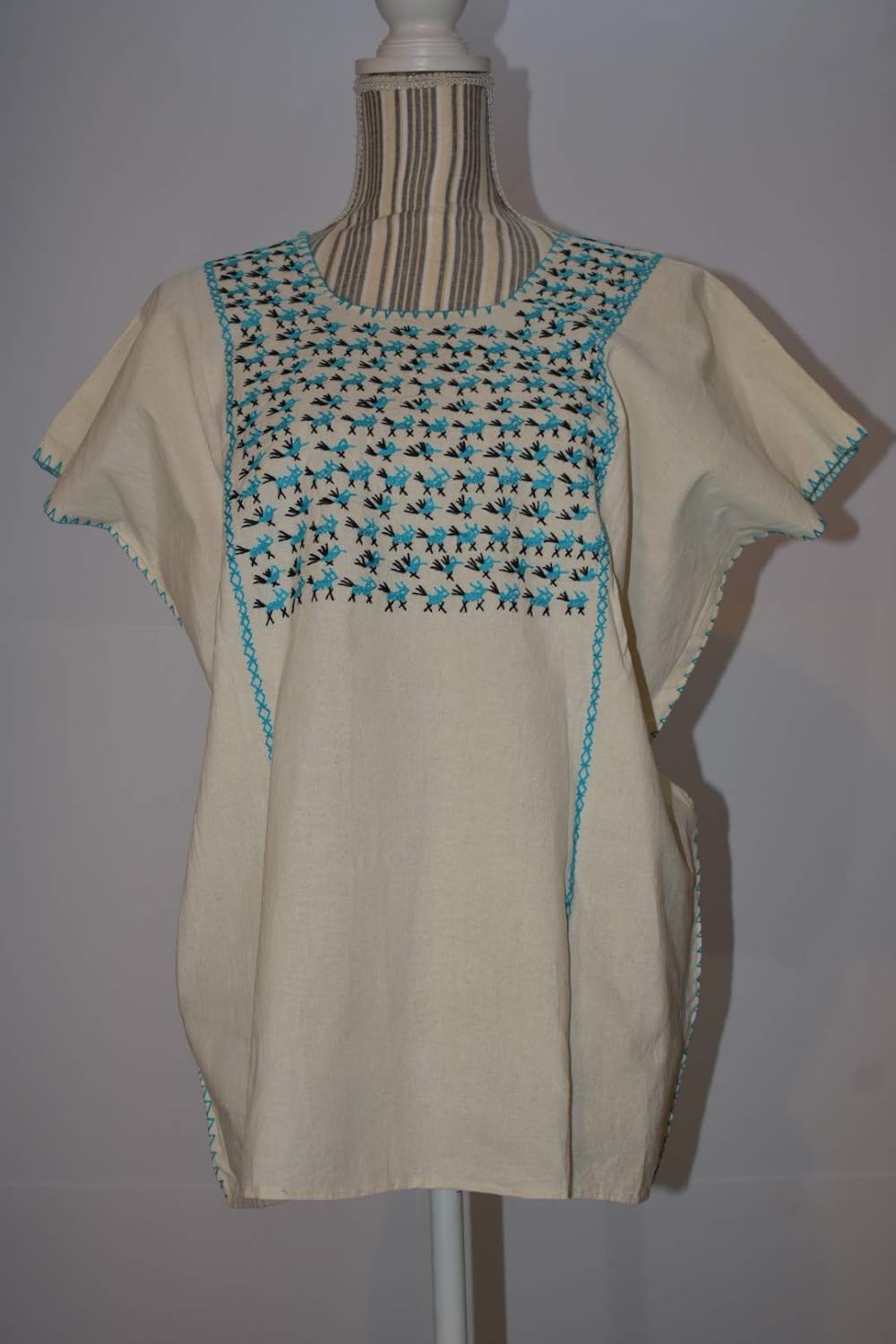 blusa bordada a mano de manta oaxaca tacuate: Amazon.com.mx: Handmade