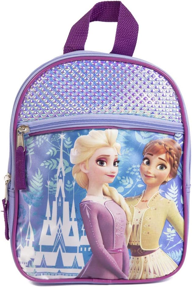 Disney Frozen 2 Princess Elsa & Anna Mini Backpack for Girls & Toddlers 10 Inch