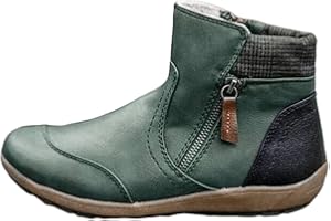 Lausiuoe Boots For Women Ankle Booties Flat Western Fashion Retro Classic Boot Pull-On Casual Dressy Wide Width Booties