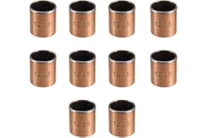 uxcell Sleeve Bearing 12mm Bore x 14mm OD x 15mm Length Plain Bearings Wrapped Oilless Bushings 10pcs