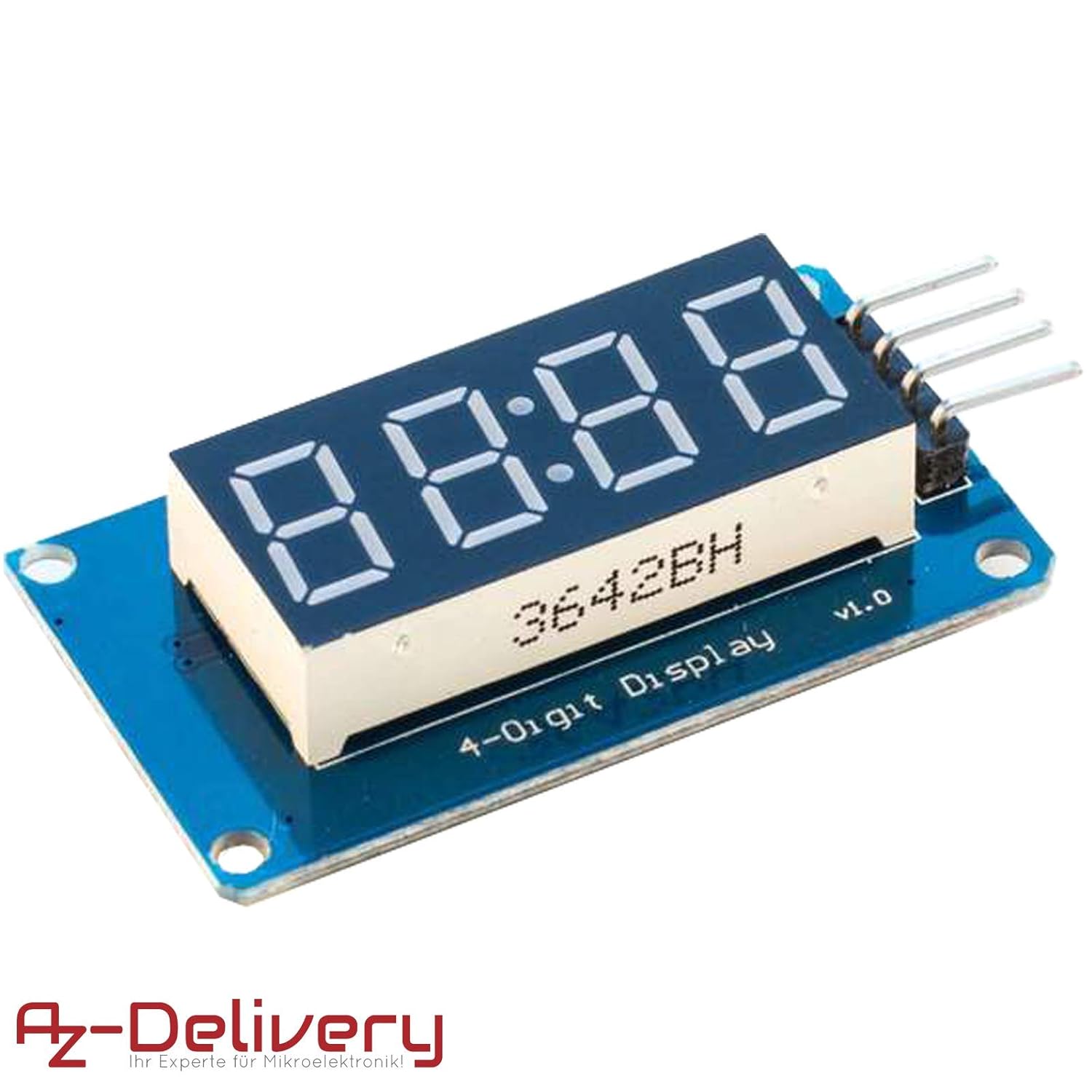 AZDelivery ⭐⭐⭐⭐⭐ LED Display 4 Digits 7 Segment Digital Tube I2C for ...