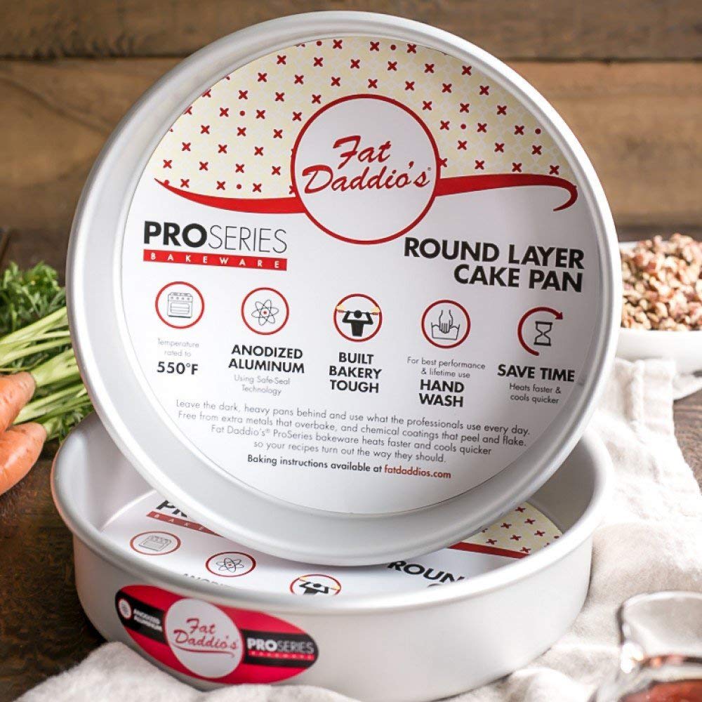 Fat Daddio's Anodized Aluminum Round Cake Pan, 8 Inches by 3 Inches by Fat Daddios