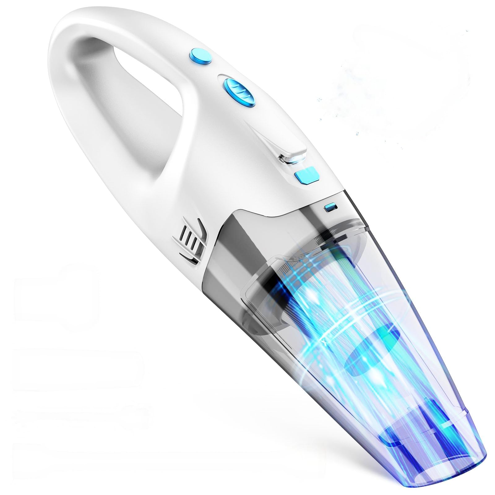 Photo 1 of FUOAYOC Handheld Vacuum Cordless, Hand Vacuum Cordless Rechargeable with LED Light/Multi Accessories,1.6lbs Car Portable Vacuum Cleaner for Pet Hair, Home, Car, Office