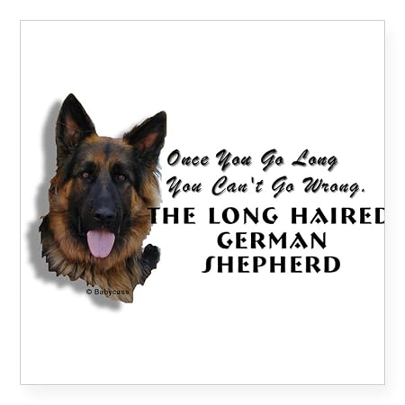 Cafepress New Item Long Haired German Shepherd Sticker Square