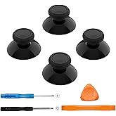 TOMSIN Replacement Joysticks for Xbox One Series X/S Controller,4PCS True Rubberized Thumbsticks Repair Kit for Xbox One Wireless Controller(Black)