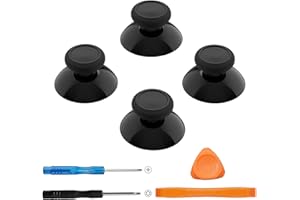 TOMSIN Replacement Joysticks for Xbox One Series X/S Controller,4PCS True Rubberized Thumbsticks Repair Kit for Xbox One Wireless Controller(Black)