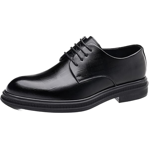Amazon.com | Men's Winter Leather Dress Shoes with Fur Lining & Elevated  Heel, Casual Wear, Business & Wedding, Comfortable Fit for Men(Black,6) |  Shoes