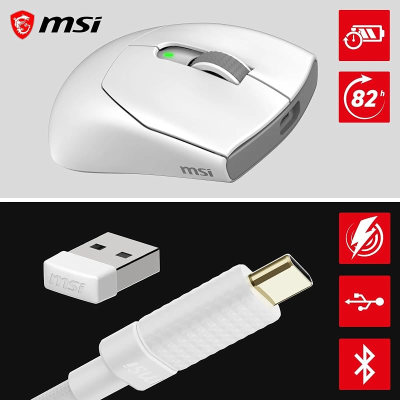 Forge GM340 Wireless White - Rato Óptico Sem Fios para Gaming