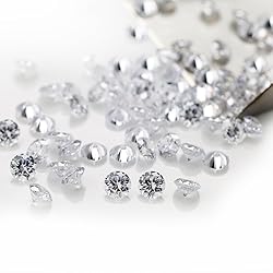 JIANGYUANGEMS 1.8mm 5A Round Machine Cut White