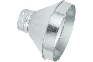 PATIKIL 10 Inch to 4 Inch Duct Reducer, Galvanized Steel Round Air Duct Reducer Crimped Pipe Increaser Adapter Connector Fitt