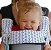 Drool and Teething Pad Reversible Organic Cotton 3-Piece Set Compatible with Ergobaby Four Position 360 Baby Carrier (Blue and White Circles)