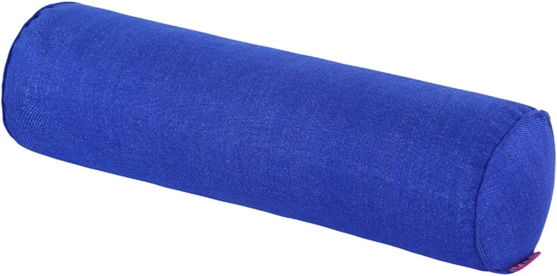 TRENDY XU Cotton Long Pillow Large Cylindrical Bed Bolster Pillows (Dark blue, 60 * 15cm/23.6"*5.9")