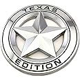 GO-UPP 3D Metal Texas Edition Star Car Emblem Badge for Ford Jeep Dodge Mercedes BMW Volvo Chevrolet Nissan Mazda Audi VW Nissan Honda Toyota Lexus Lincoln SUV Car Styling Decoration Accessories