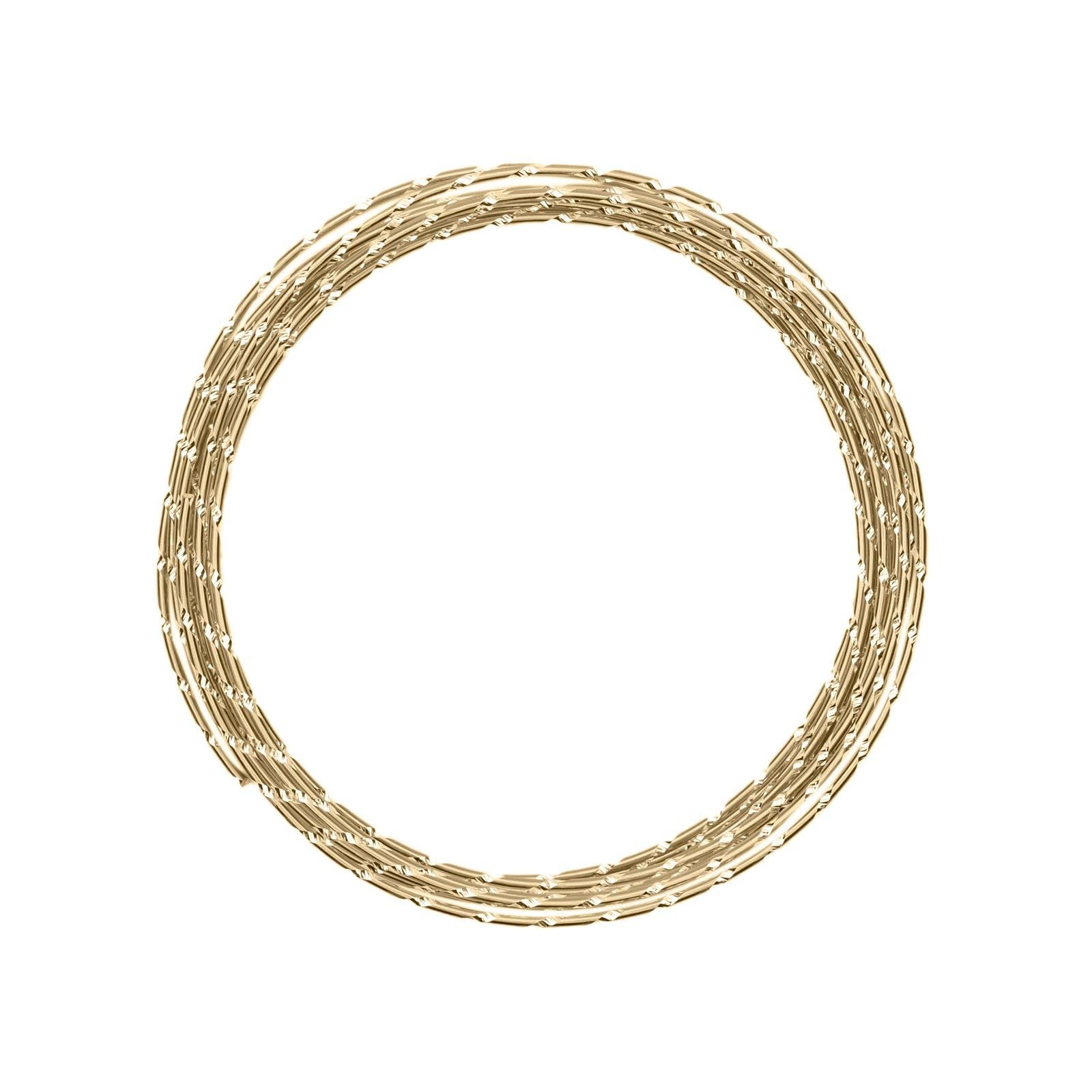 Vaessen Creative Aluminium Craft Wire Diamond Cut 16.4 ft (5 m) x 0.08" (2 mm) Pearl (Gold) - Flexible Metallic Wire for Crafting, Flower Arranging, Jewellery Making and Modelling