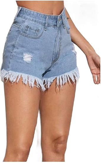 short feminino rasgado