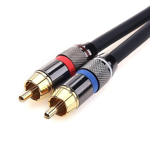 Tisino 1/4 to RCA Cable, Quarter inch TRS to RCA Audio Cable Stereo  Jack to Dual RCA Insert Cable Y Spl