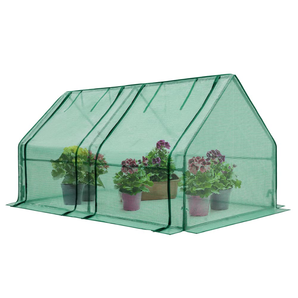 EAGLE PEAK Mini Garden Portable Greenhouse 180 x 90 x 90 CM with Zipper Opening for Indoor Or Outdoor Plants
