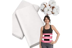 COGETORO Castor Oil Pack Wrap with 2 Pcs Organic Cotton Flannel, Castor Oil Wrap Stomach Less Mess, Castor Oil Compress Pads Reusable & Highly Absorbent Organic Cotton Flannel Cloth for Castor Oil Pack