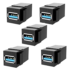 USB 3.0 Keystone Jack Inserts, 5pcs USB to USB