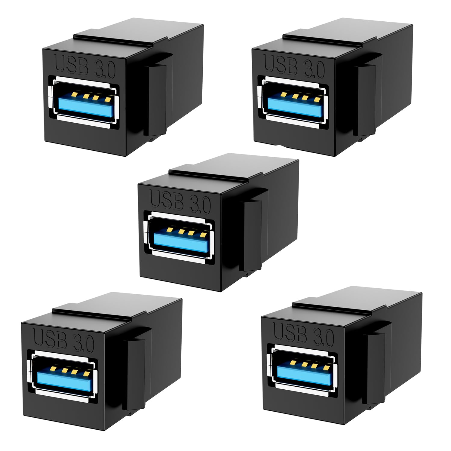 USB 3.0 Keystone Jack Inserts, 5pcs USB to USB