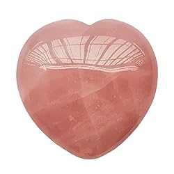 Bacatgem 1 Pcs Natural Rose Quartz Palm Worry
