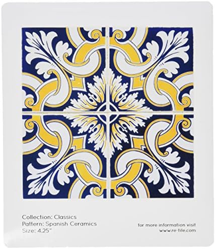 Odham Press OP-RT2047 RETile Spanish Ceramics Decal with Clear Background for 4" Tile