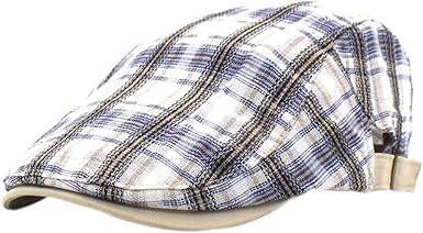 plaid driving cap