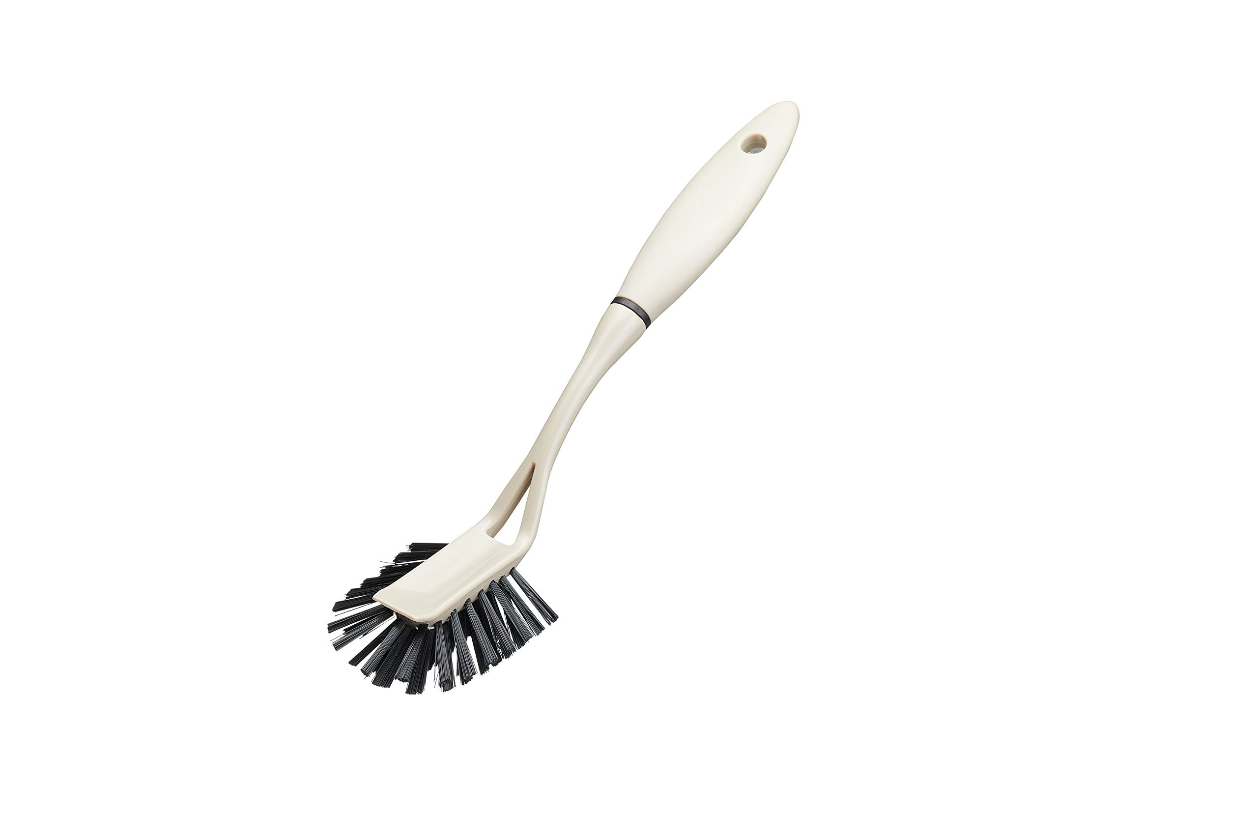 Natural Elements Eco Friendly Washing Up Brush, Recycled Plastic with Non Scratch Straw Bristles, Fantail Style, Grey, 29cm