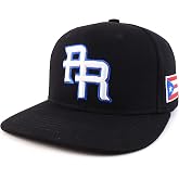 Trendy Apparel Shop PR 3D Embroidered Flatbill Snapback Cap with Puerto Rico Flag