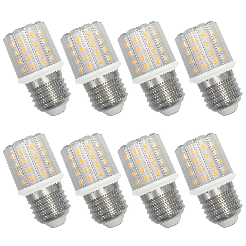 YELANGU E27 LED Corn Light Bulbs,5W Warm Light 3000K, Equivalent to 60W E27 Halogen Bulbs,AC 85-265V, 360° Beam Angle,Edison Screw SES LED Corn Lamp, Not Dimmable, Pack of 8