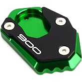 ZYAKOMO CNC Motorcycle Kickstand Pad For Z900 RS Z900 SE Green | For 2017-2025 2026 Z900 Z900RS z900SE foot side stand extension pad accessories, wider base prevents sinking