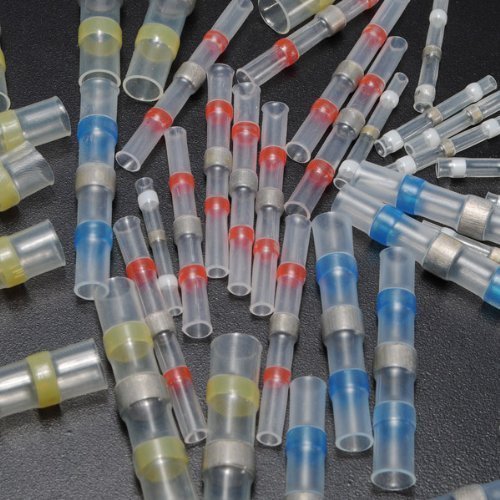 Water & Wood 50pcs Waterproof Solder & Seal Heat Shrink Butt Connectors with Soldering Sleeve - Thumbnail 3